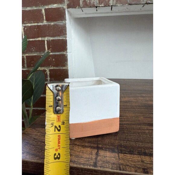 Square ceramic small succulent plant holder - Picture 7 of 7